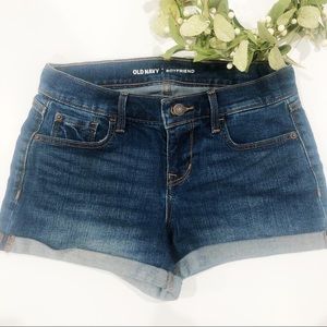 Old Navy dark wash boyfriend denim shorts Sz 2